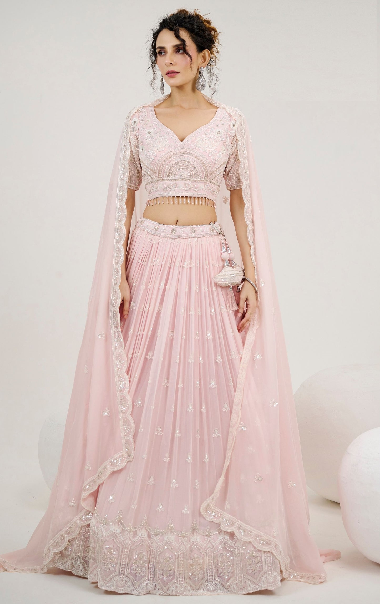 Wine Colored Heavy Net Lehenga Choli With Embroidery And Sequence Worked Dupatta - Marriott Fashion