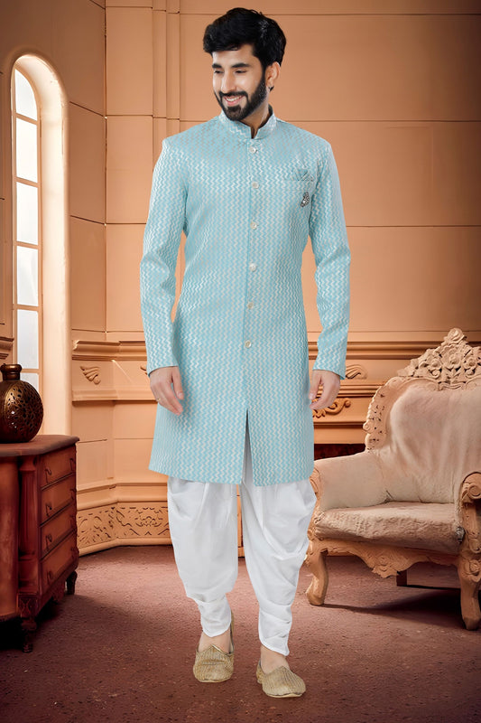 Sky Blue Sherwani 