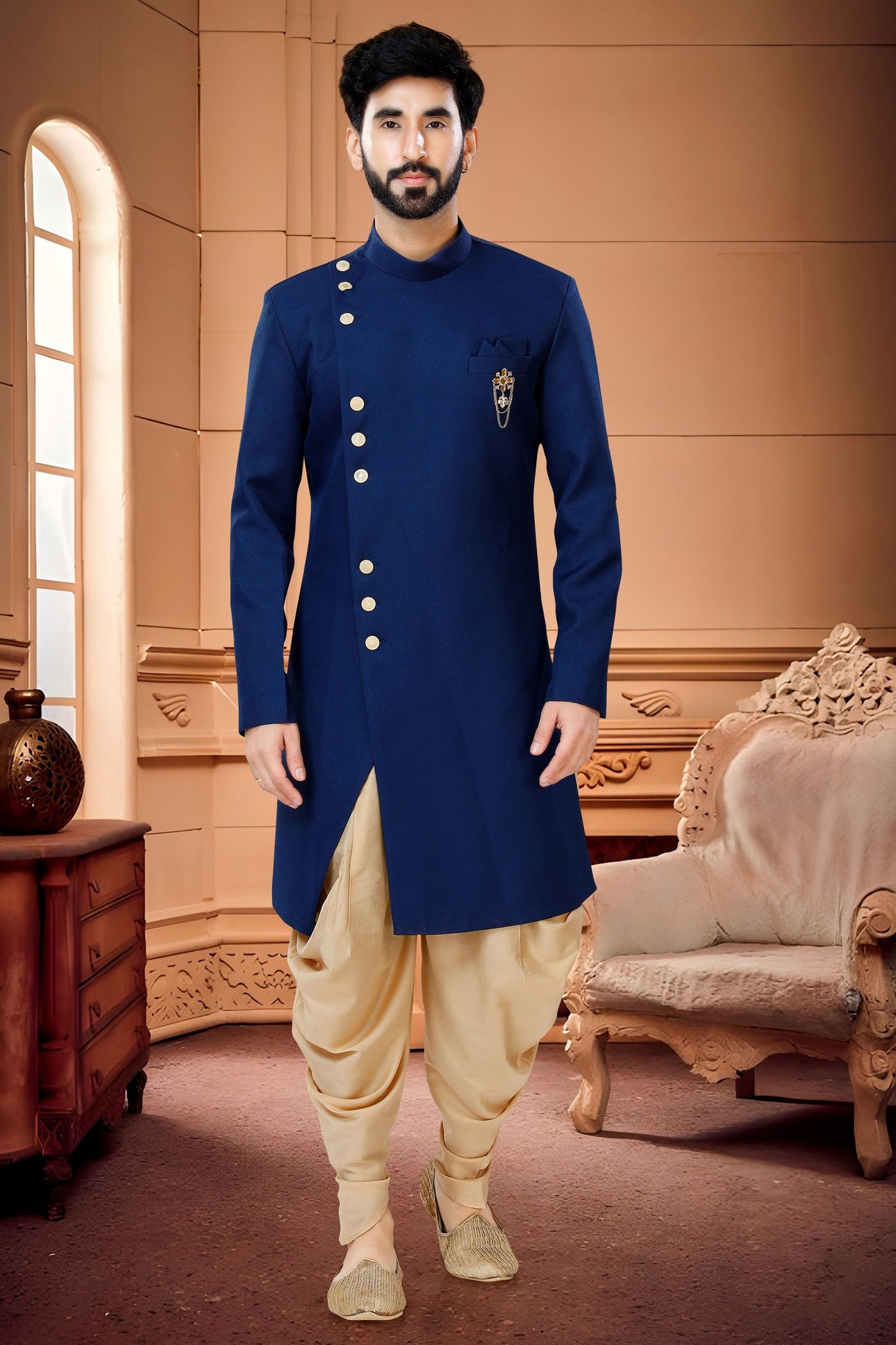 Blue sherwani