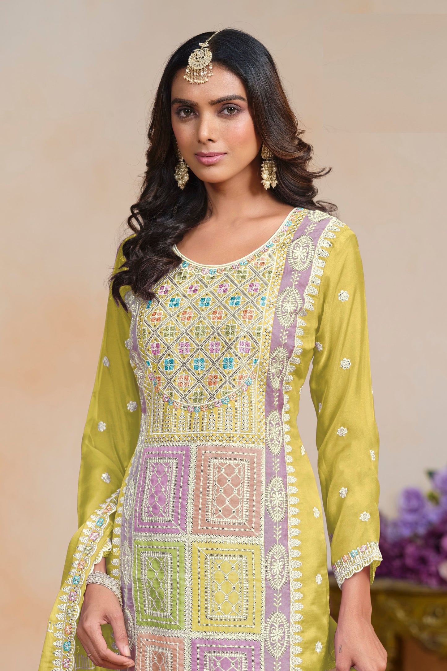 Most Beautiful Outfit Wear Salwar Suit In Soft Organza With Embroidery Worked Dupatta , Attractive Salwar Suits - Marriott Fashion