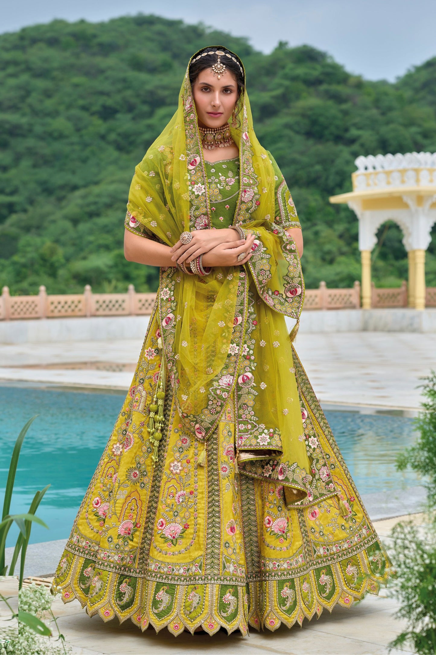 Wonderful Pink Colored Heavy Silk Lehenga Choli With Embroidery Worked Designer Dupatta - Marriott Fashion