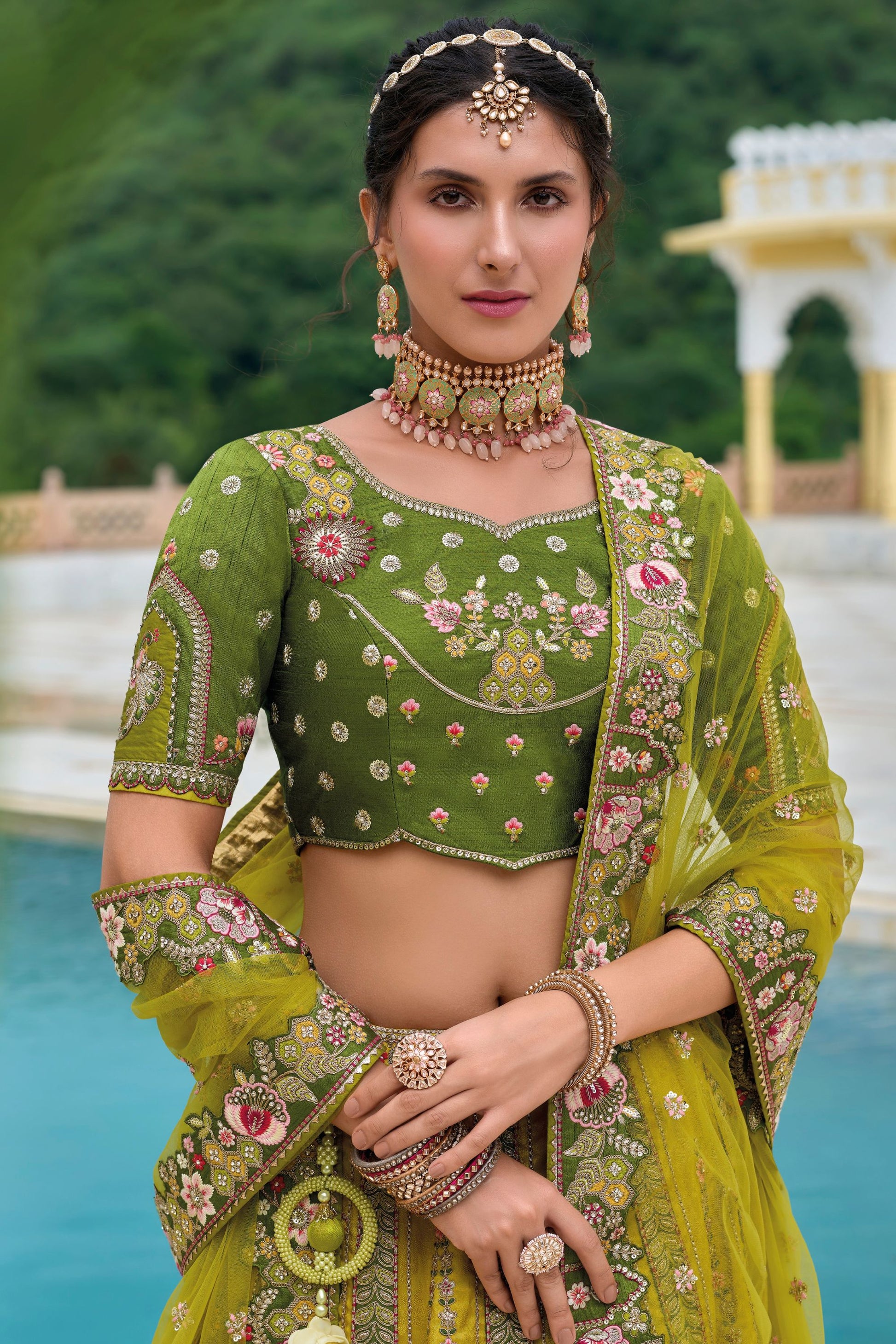 Wonderful Pink Colored Heavy Silk Lehenga Choli With Embroidery Worked Designer Dupatta - Marriott Fashion