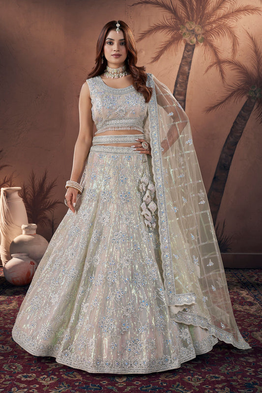 white net lehenga